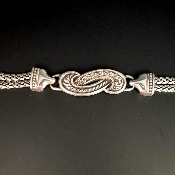 Brighton Vintage Y2K  Adjustable Belt Silver Tone Metal Size 35 Marked Brighton main image 9